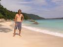 Maciej on Sea Turtle Beach on the Perhentian Big Island.
